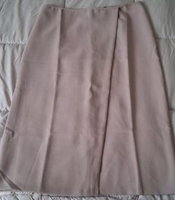 Beige Midi Wrap Skirt