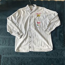 NASCAR Dale Earnhardt Jr. white button up shirt #racing #motorsport