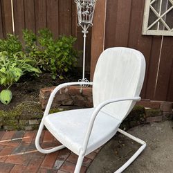 Authentic Vintage Midcentury 1950’s Outdoor Metal Shell Rockers/Chairs