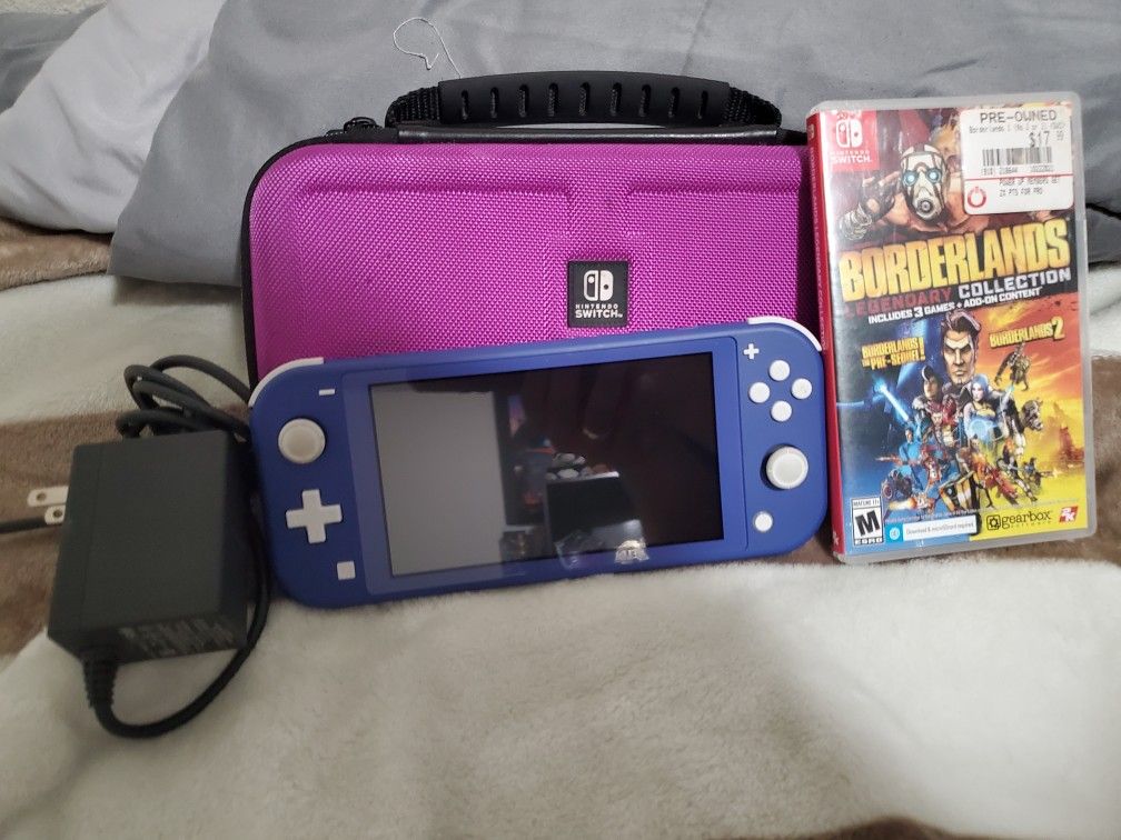 Nintendo Switch Lite With Game And Case.