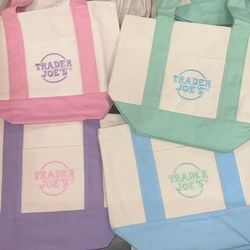 Trader Joes Pastal Bag Set Of 4