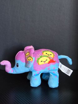 Pop Art Soft Taco Mama Plush Animal Mystery Elephant Purpe Blue Food 7"