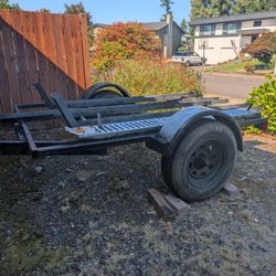 Custom Motorcycle Trailer - 8x6' 3-Rail