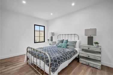 Metal Bed Frame Nightstands Mattress Set