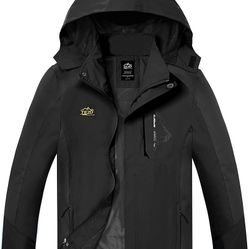 TEZO Mens Rain Jacket Waterproof with Hooded Hiking Coat Lightweight Windbreaker
