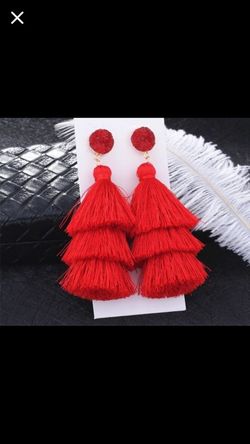 Red earrings