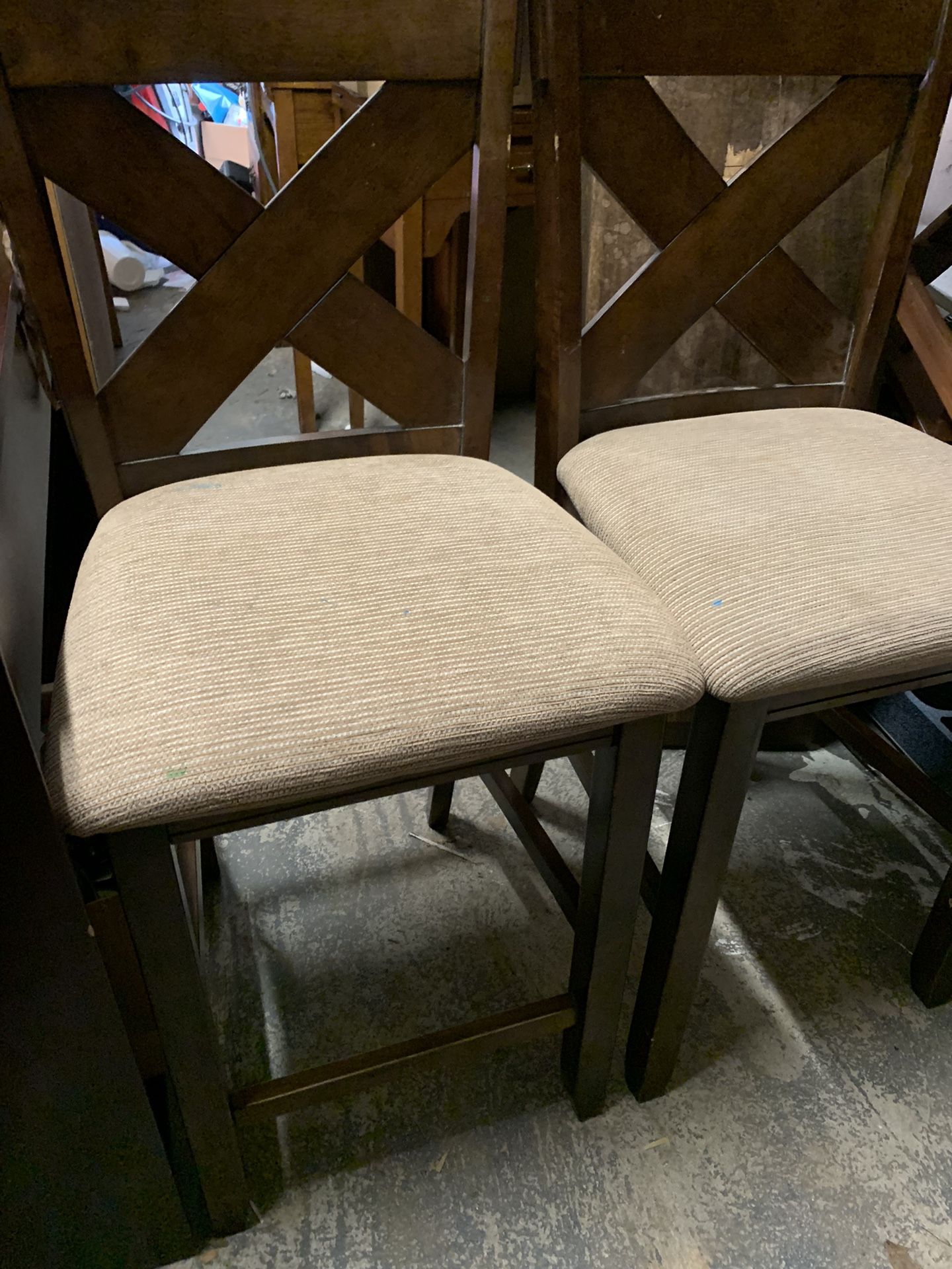 4 Wooden Stools 