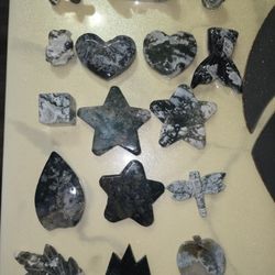 Moss Agate Crsytal Lot