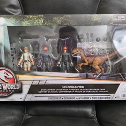 Jurassic World: Legacy Collection - Velociraptor Containment Chaos Pack Mattel 3.75" Scale - Mattel