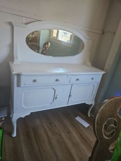 Medium White Dinner Buffet Table $100 obo