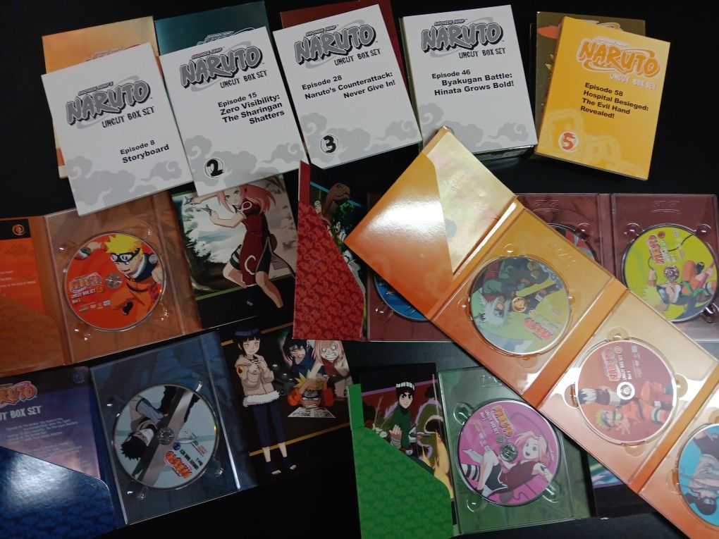 Naruto Og Series DvD S1-5 Uncut Box Sets