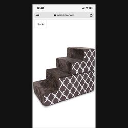 FOLDABLE PET STEPS/STAIRS WITH CERTIPUR-US CERTIFIED FOAM FOR DOGS AND CATS BY BEST PET SUPPLIES - 4 STEP 22"