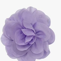 Large Fabric Silky Flower Brooch Pin for Women