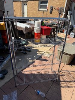 Chrome Wire Shelving Unit 4-Tier
