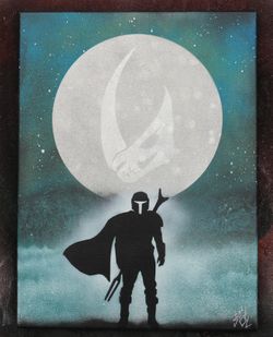 Mandalorian spray painting