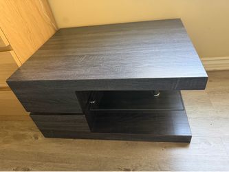 Coffee Table with Glass, Black