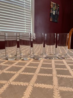 Set Of Five Highball Drinking Glasses