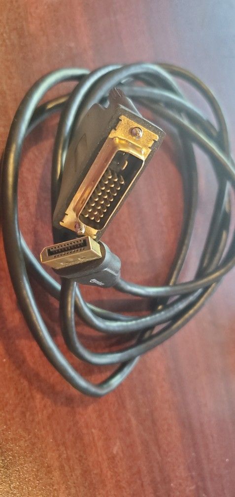 DisplayPort to DVI-D Dual Link cable