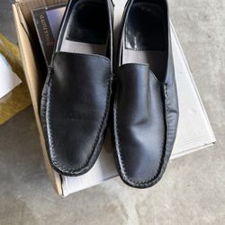 Danzara Black leather loafers