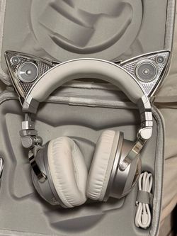 Silver Headphones Ariana Grande brookstone