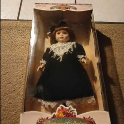 Victorian Collection  Brunette Porcelain Doll OOP RARE NEW LOW PRICE