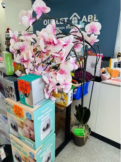 🌸Giant Phalaenopsis Orchid Arrangement (4PCS Set) – Elegant 98” Decorative Flower Display 🌸