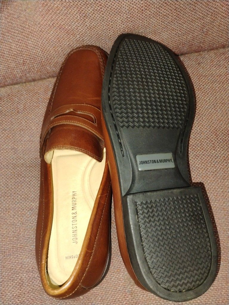 Johnston Murphy Mens Sz 11 Ainsworth Brown Sheepskin Penny