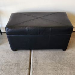 Leather Storage Bench/Ottoman