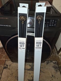 Decorative curtain rods