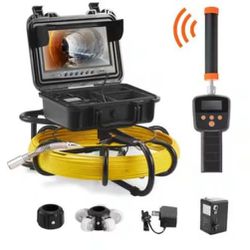 Vevor Sewer Pipe Camera 9 in. Screen Pipeline Inspection Camera 165 ft. DVR with 512Hz Locator for Home Drain Market