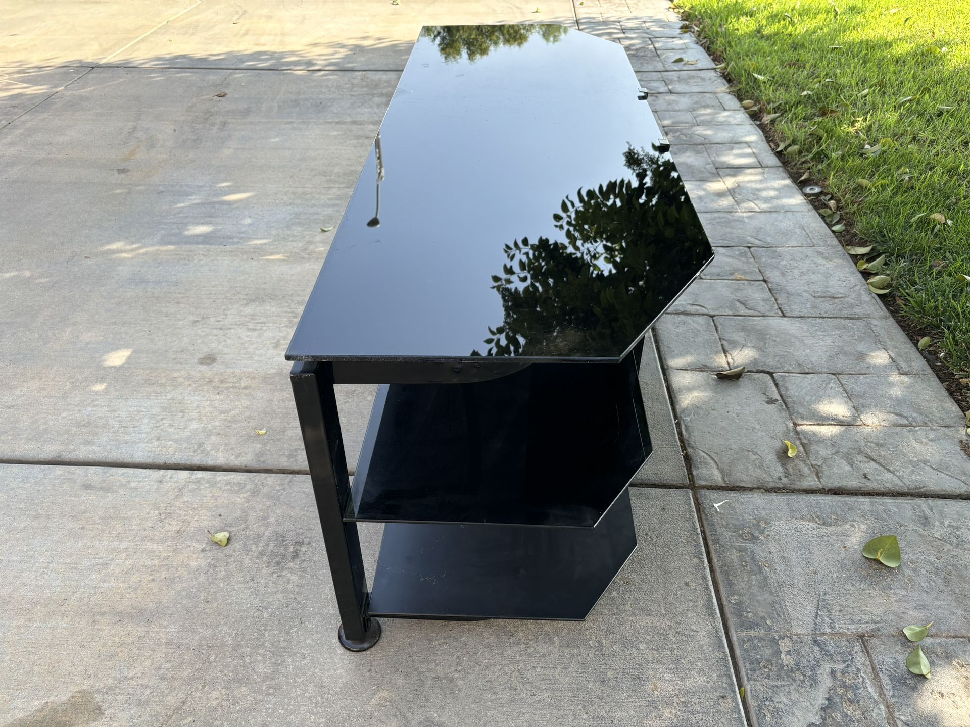 Glass TV Stand Up To 80”.