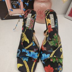 Cape Robbin Multicolor Mule Style Heels Sz 8.5