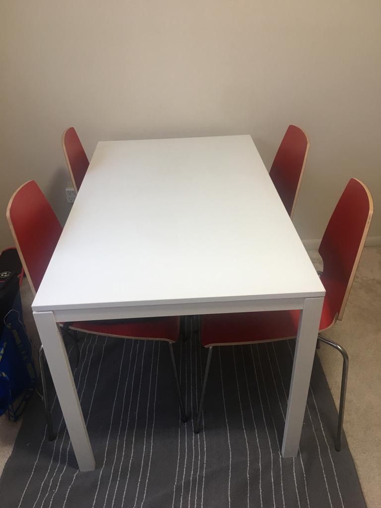 Ikea dining table and 4 chairs for sale