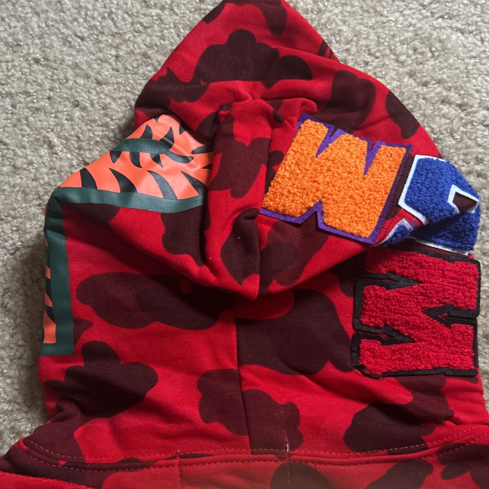 Bape Camo Hoodie (Red)