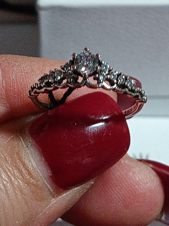 Pandora Authentic Brand New Sterling Silver Beautiful Fairytale Tiara Ring Size 8