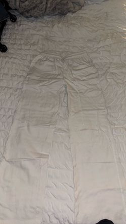 White flare sweats