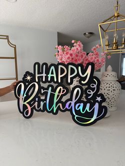 Happy Birthday MDF sign