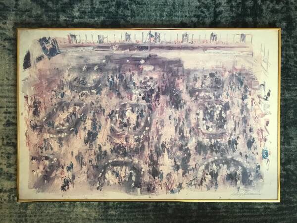 LeRoy Neiman "Stock Market" Poster Print Lithograph 1977 Framed 35x23