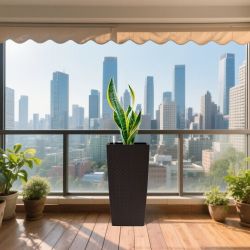 30 in Tall Large Flower Pots Planter with Self-Watering Drainage Holes&Inner Trays Indoor Outdoor Plant Pot with Drain Holes, Water Level Monitor, Inn