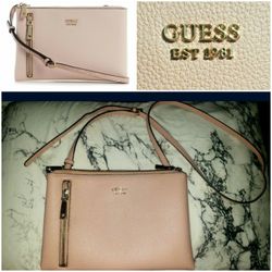 ROSE

GUESS womens Naya Double Zip Crossbody MINI-BAGS

