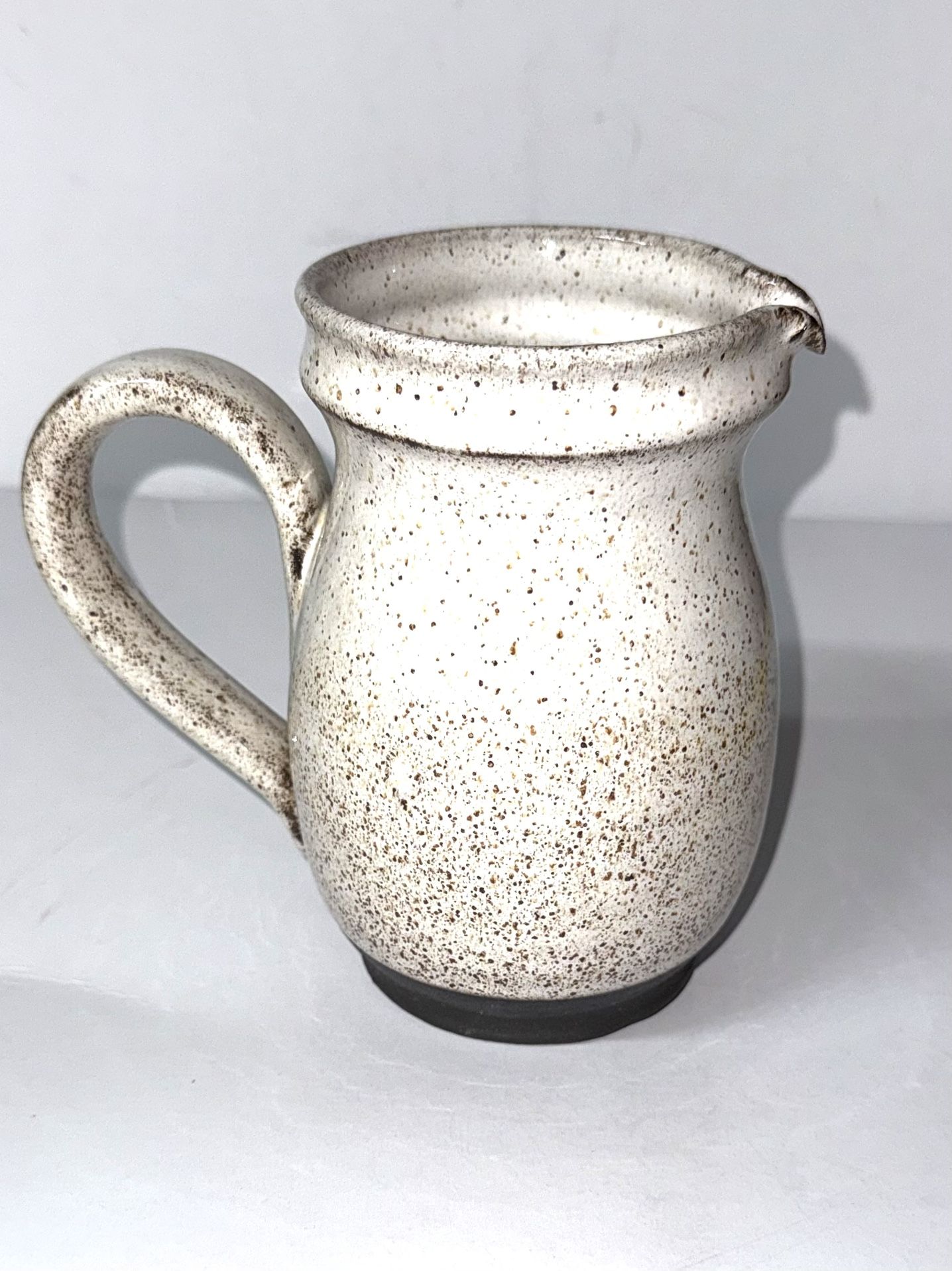 Churchill England style speckled stoneware milk jug or creamer.