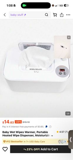 Baby wet wipes warmer