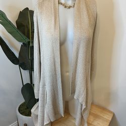 White House Black Market gold cardigan  Size medium gently used 