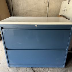 36" Metal Two Drawer File Cabinet 