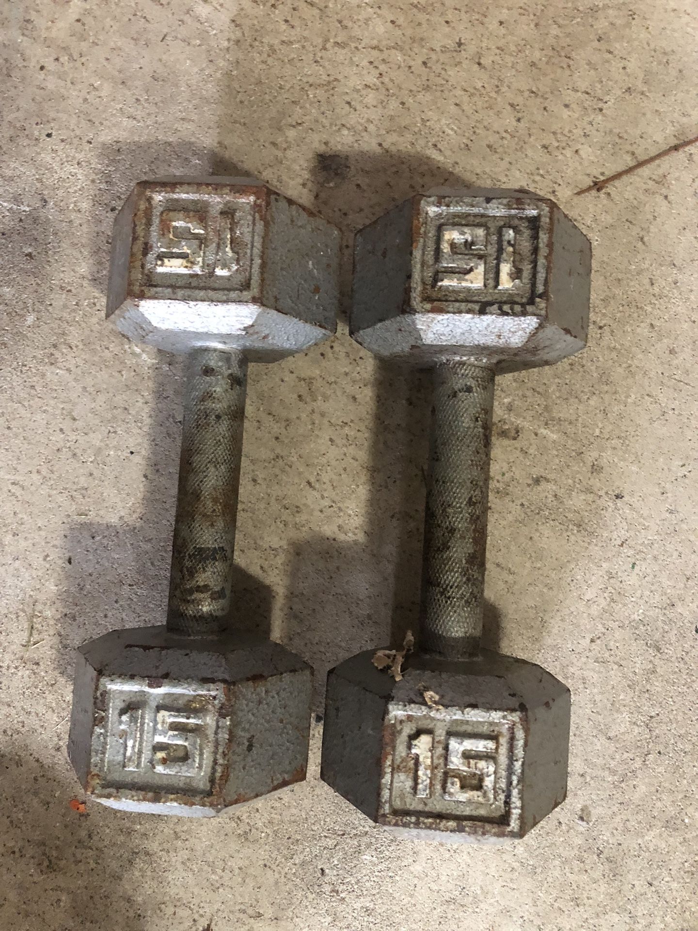 Set Of 15lb Dumbbells