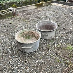 Big sturdy, steel tubs