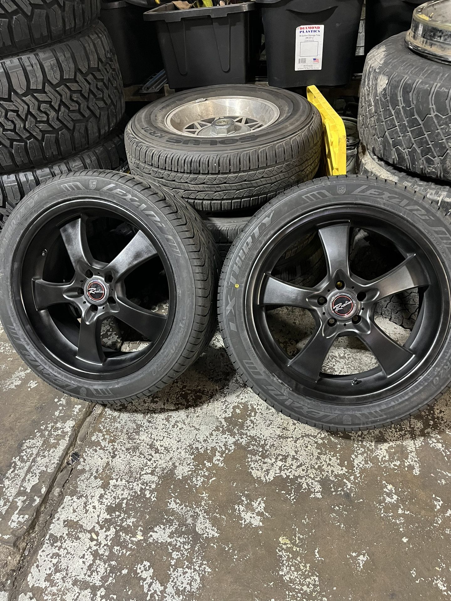 Set Of 4 Used Wheels New Tires 5x115 5x4.5