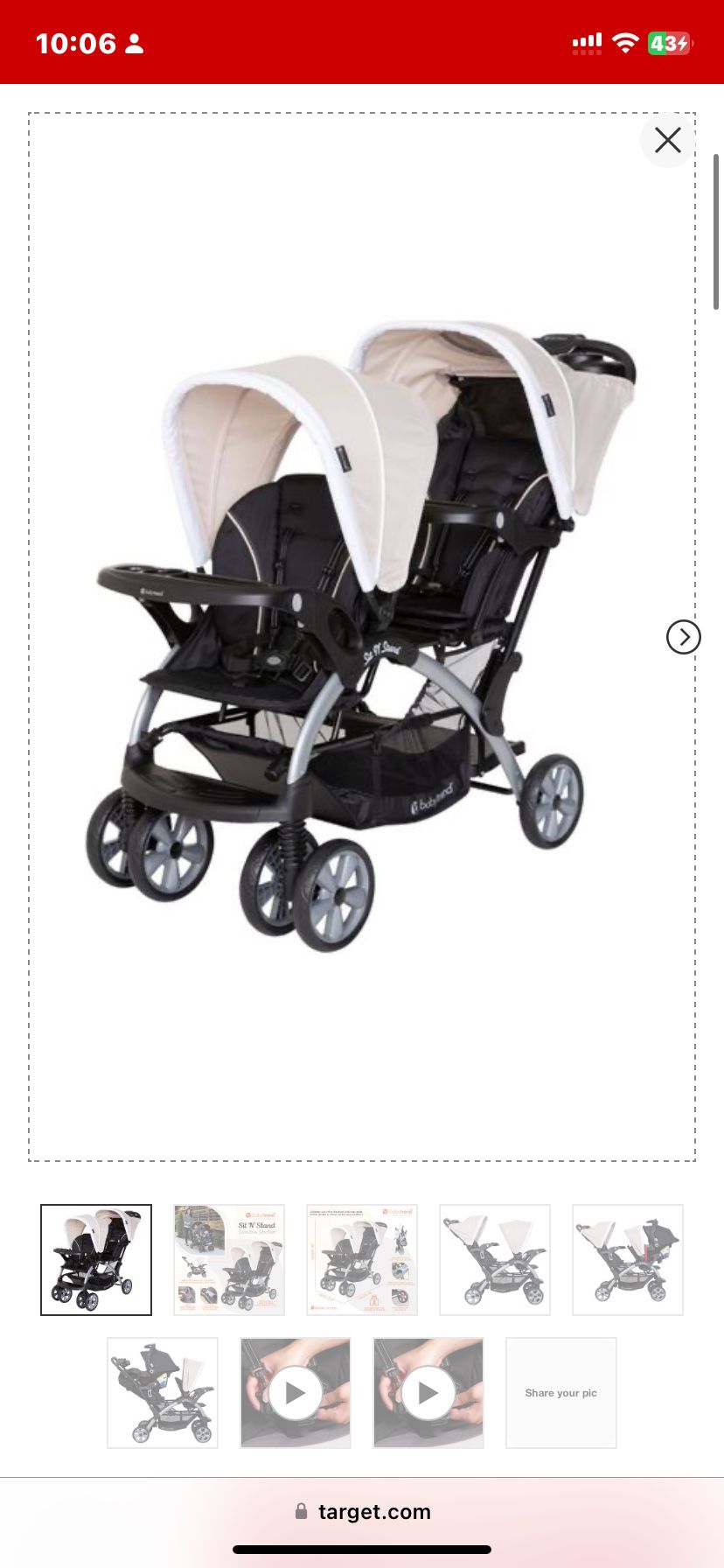 Baby Trend Sit And Stand Stroller