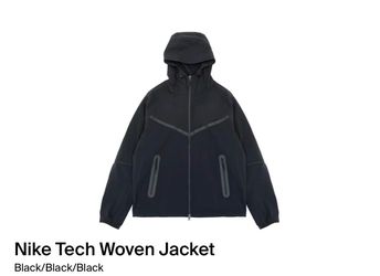 Nike Tech Woven Jacket Black/Black HM7151-010 Size Large