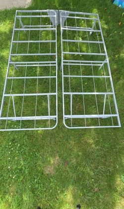 Foldable steel bed frame. Mattress platform to use without a box spring